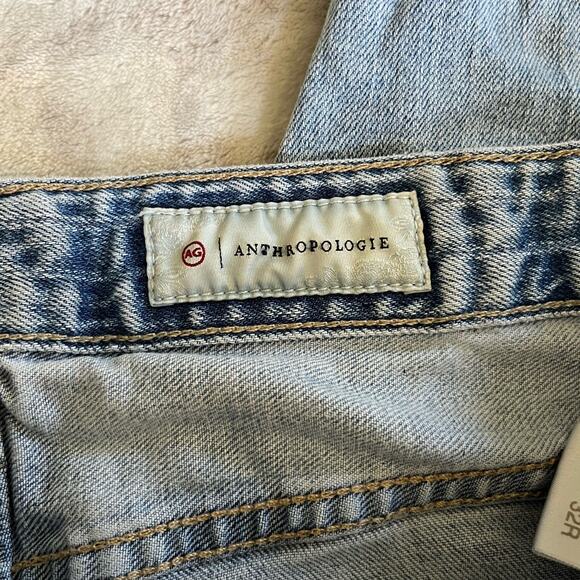 AG Anthropologie The Nolan Women's 32 Regular Ankle Distressed Jeans Mid Rise - Picture 5 of 7